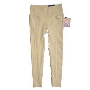 Joy Lab cream high rise 7/8 length moisture wicking stretch  Leggings Size S NWT